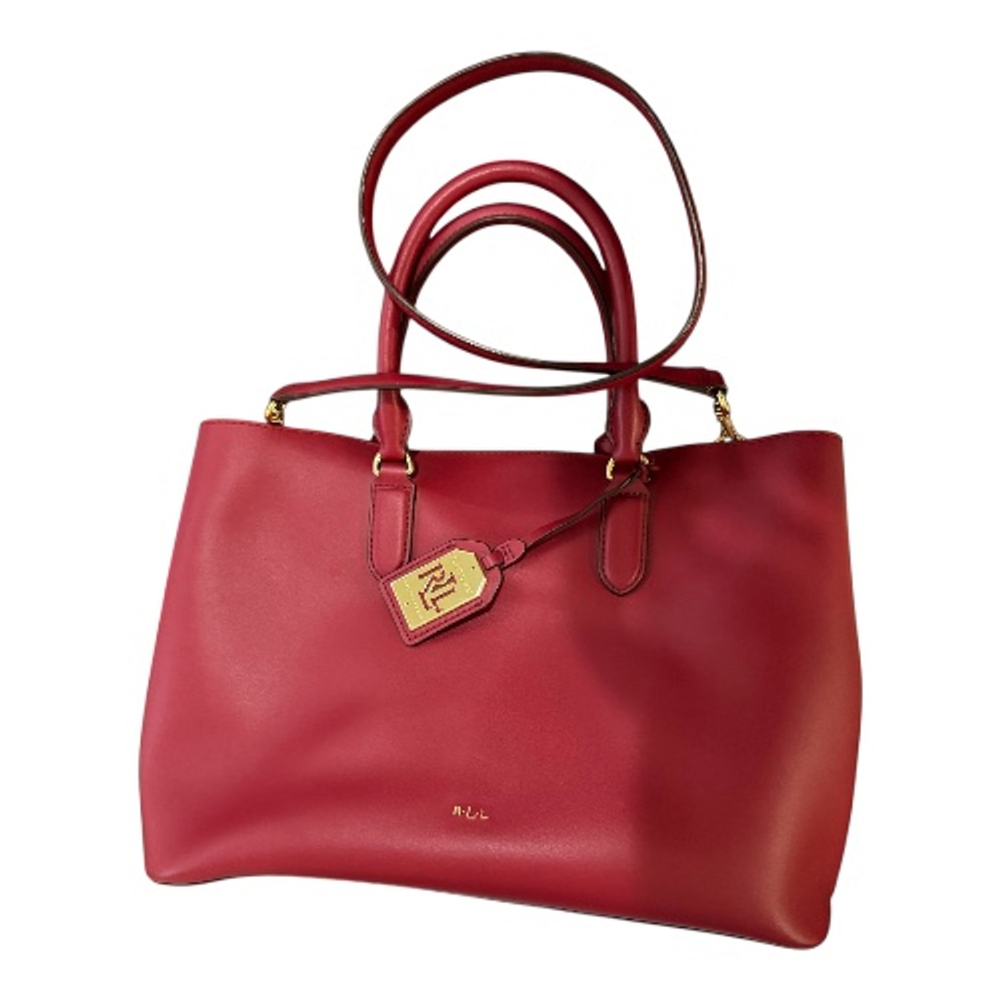 Lauren Ralph Lauren Dryden Marcy Tote in red leather - Picture 2 of 11
